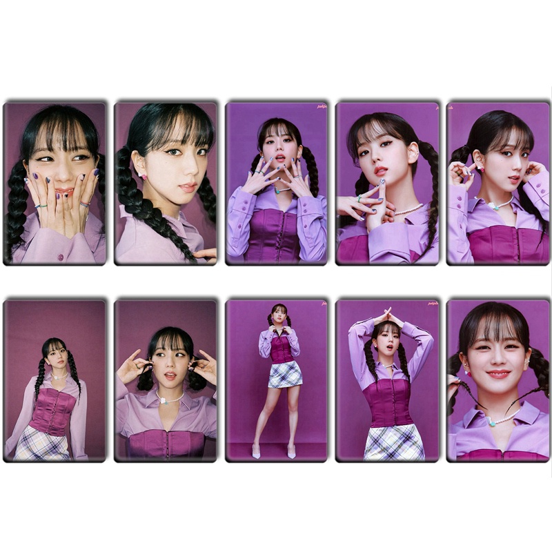 Bộ 10 Thẻ Hình Nhóm Nhạc Blackpink Chất Liệu Pvc