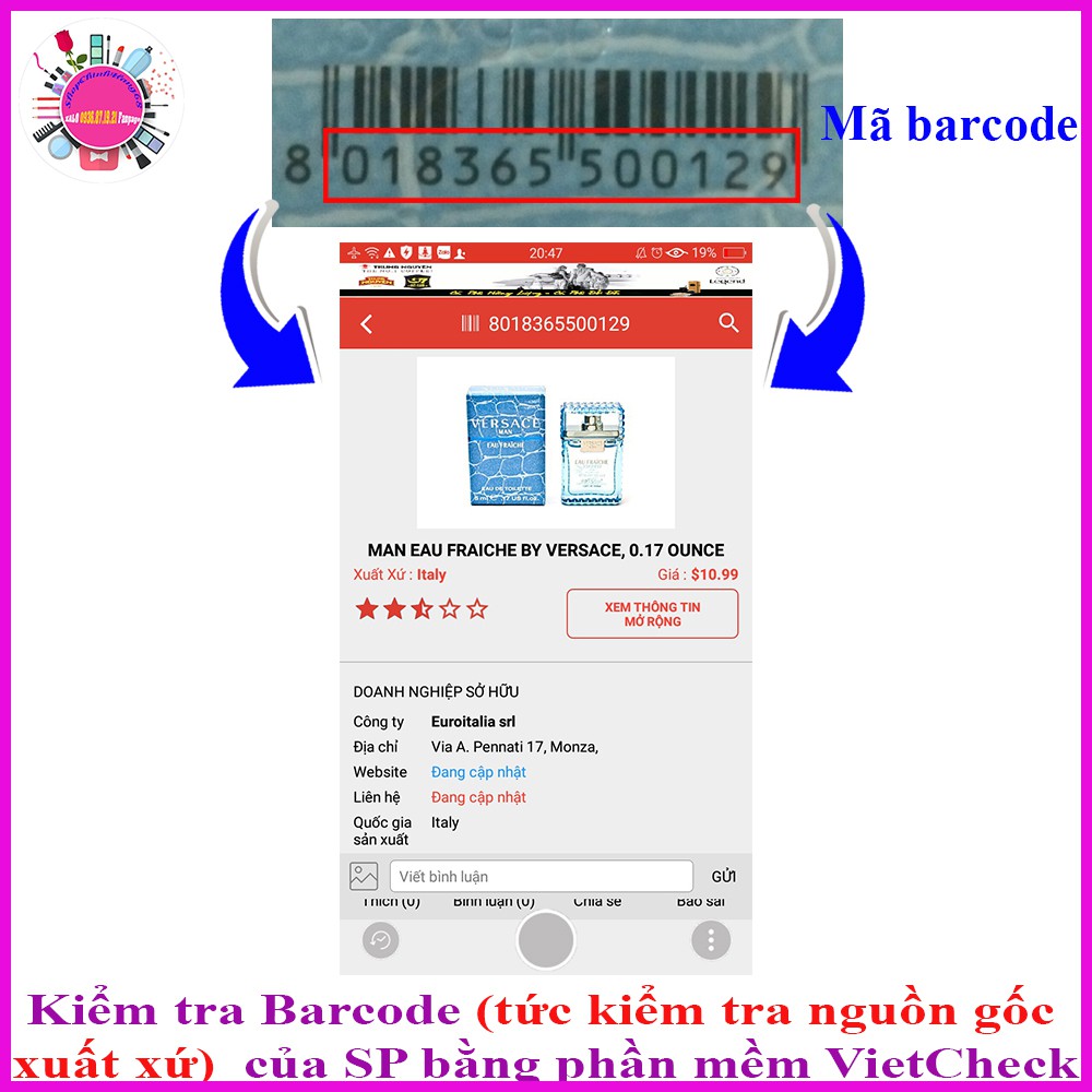 NƯỚC HOA MINI VERSACE MAN EAU FRAICHE CHO NAM 5ML | BigBuy360 - bigbuy360.vn