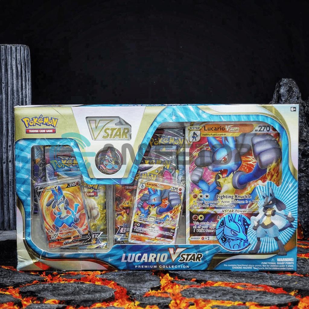 Thẻ bài Pokemon TCG Lucario VSTAR Premium Collection Box Build Deck phiên bản tiếng Anh Chính hãng Mỹ POKTCGUSBATB24