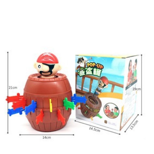 Đồ chơi cho bé, đồ chơi đâm hải tặc, thùng cướp biển thú vị