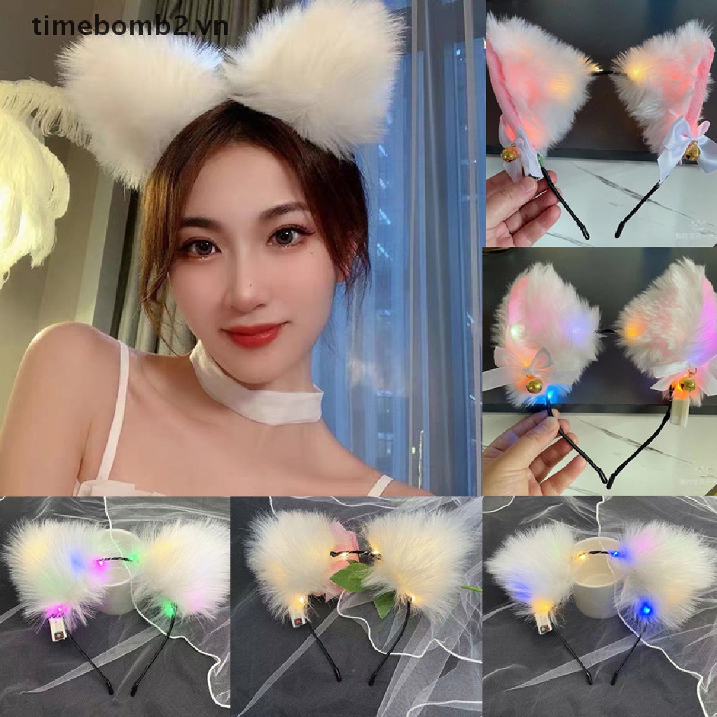 Cài Tóc Tai Cáo Có Đèn Led Dễ Thương Cho Bé Hóa Trang Tiệc Halloween