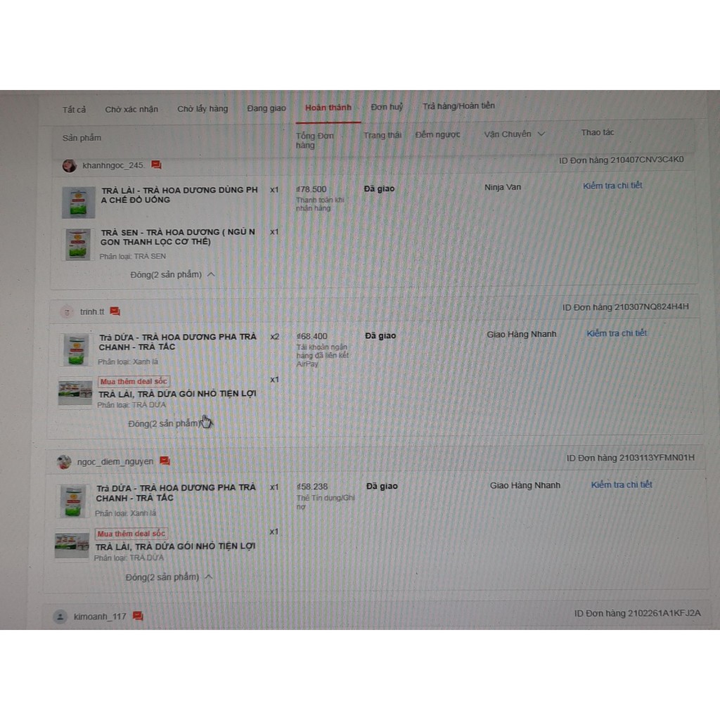 TRÀ LÀI, TRÀ DỨA GÓI NHỎ TIỆN LỢI ( 1 GÓI 70G ) | BigBuy360 - bigbuy360.vn