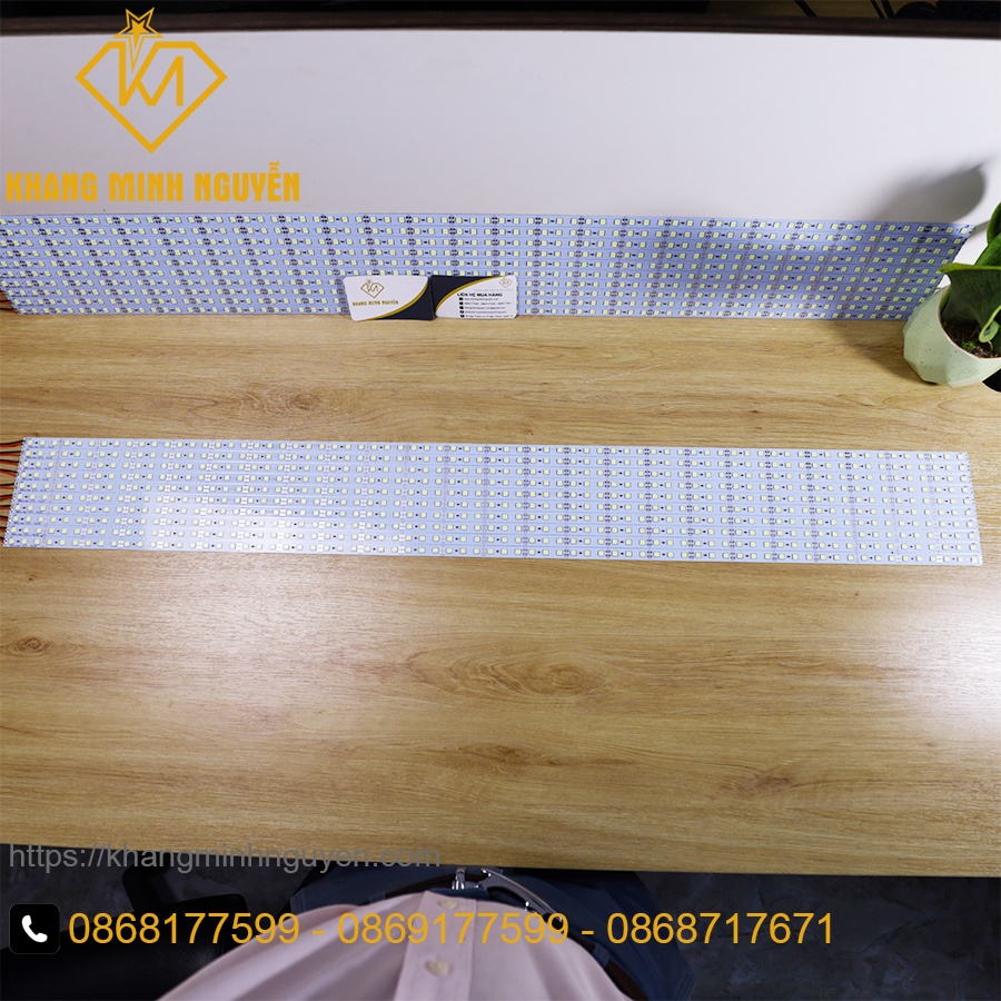 [Combo 1 vỉ 10 thanh] Đèn LED thanh 12v chip 5054 - 1 hàng bóng 72 LED sáng trắng dùng trang trí, thi công bảng hiệu.