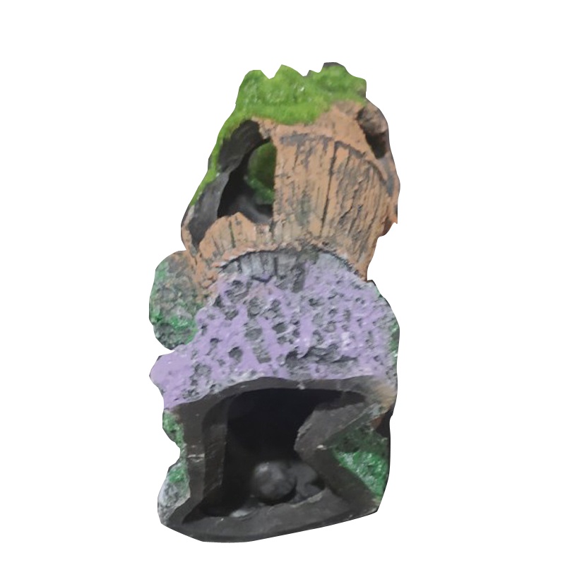 Hòn non bộ đỉnh trắng 18 x 18 cm cho bể cá bơi tung tăng