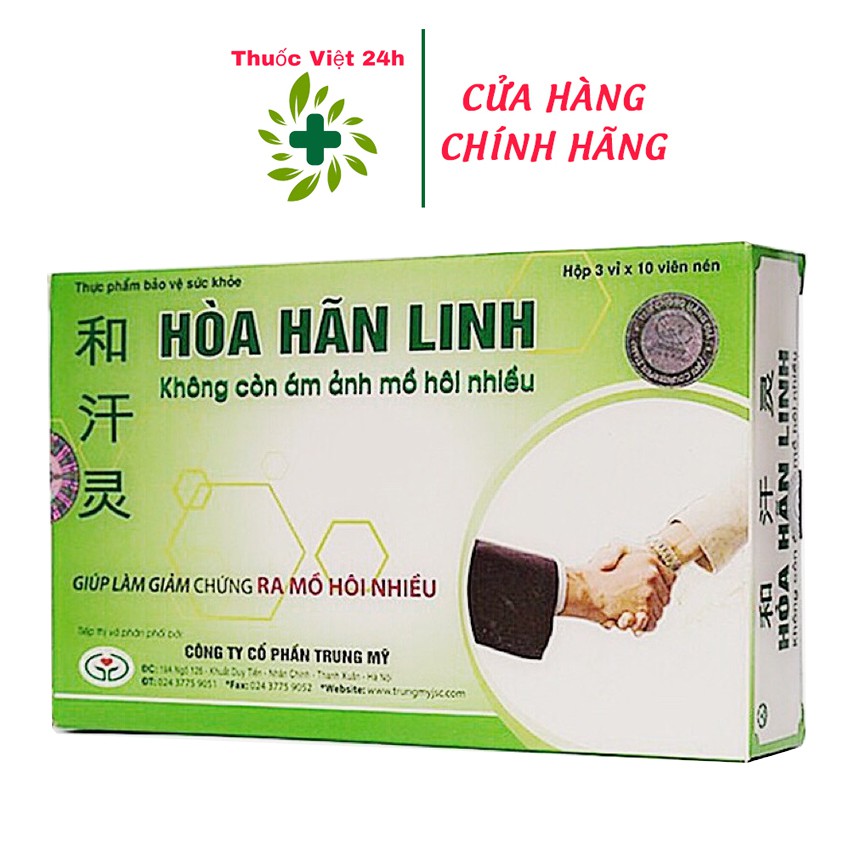 [Combo 7 hộp] Hòa Hãn Linh (Mua 6 Tặng Ngay 1 Hộp) - Dành Cho Người Ra Mồ Hôi Nhiều - thuocviet24h