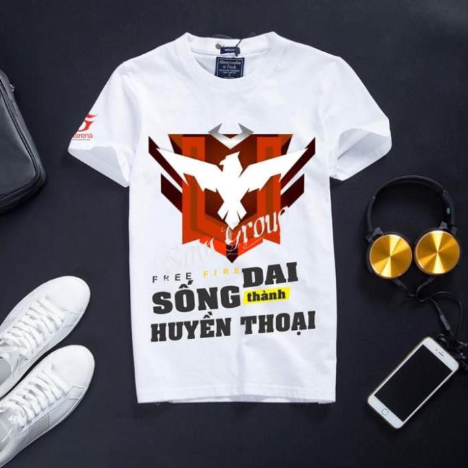 HOT- [SAM SHOP] Áo Thun Free Fire  Màu Trắng Cực Đẹp - DJ - áo sale sốc /uy tín chất lượng