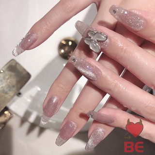 YADORNOS Set 24 móng tay giả acrylic đính đá và bướm đẹp mắt