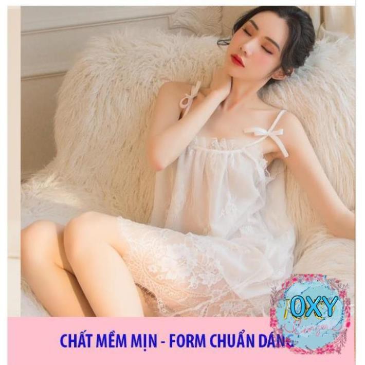 [ SIÊU PHẨM - LOẠI I] ♥Ảnh Thật♥4 màu Váy Ngủ Xuyên Thấu B1023 Đầm Công Chúa Voan Ren Cao Cấp Quảng Châu