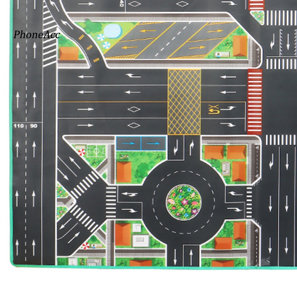 Thảm Đồ Chơi Hình Bản Đồ Giao Thông Thành Phố Dày Dặn Thoải Mái Cho Bé