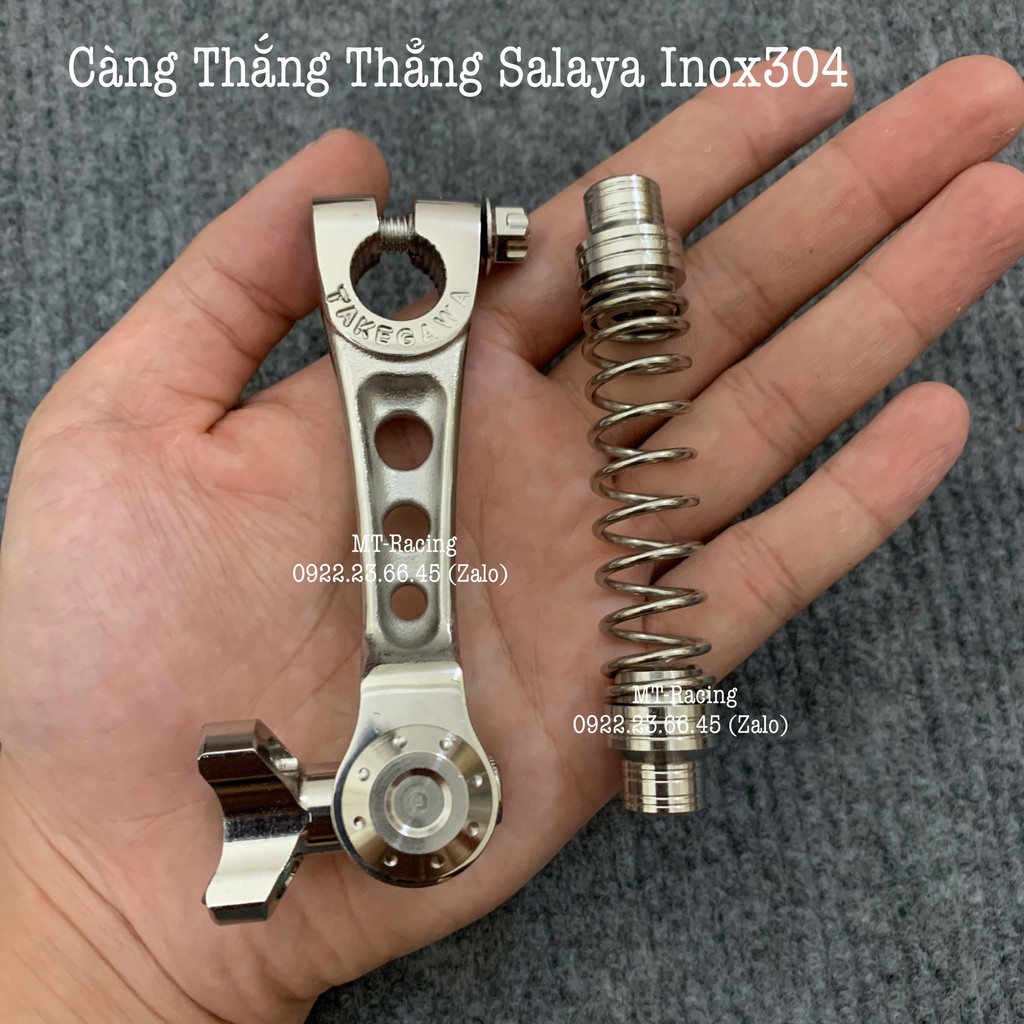 Càng Thắng Thẳng Salaya Chuẩn Inox304 Nguyên Khôi Nặng Siêu Sáng Bóng Kèm Lò Xo Inox304