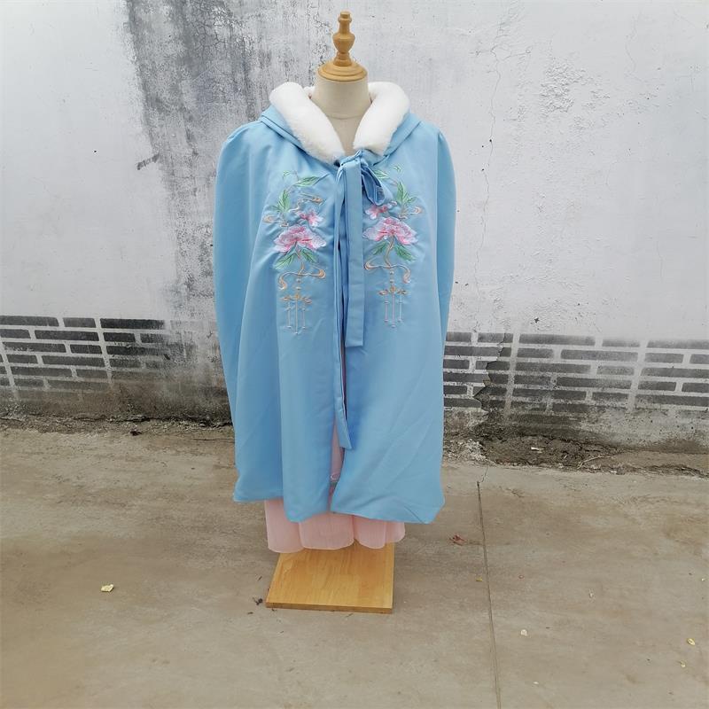 Áo Choàng Hán Phục Bằng Vải Len Thêu Phong Cách Cổ Điển Thu Đông Dành Cho Nữ | BigBuy360 - bigbuy360.vn