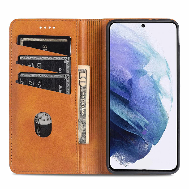 Bao da điện thoại dạng ví sang trọng cho Samsung Galaxy S21 5G S21+ Plus