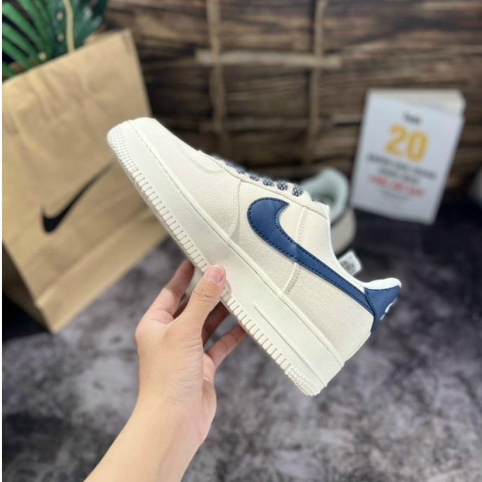 Giày AF1 Canvas Navy, Giày thể thao Air Force 1 Vải Vệt Xanh Chuẩn Form Êm Chân Bản đẹp 2022 Full box bill Tặng Tất