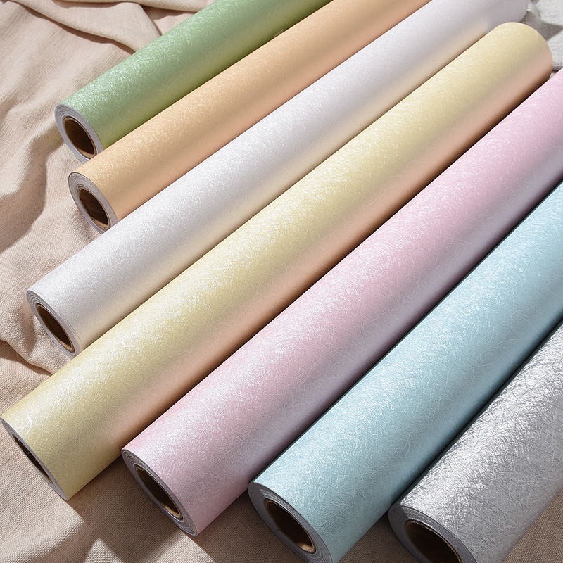 Giấy Dán Tường 45cm Rộng x 1m Dài Màu Thuần Nhám Sợi Gân MM009