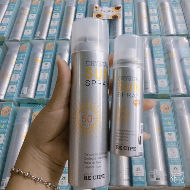 Kem chống nắng dạng xịt Recipe Crystal Sun Spray