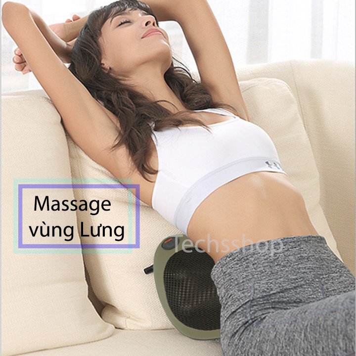 Gối Massage Hồng Ngoại Puli PL819B Có 6 Pi Lăn Hiệu Quả - BH 12 Tháng