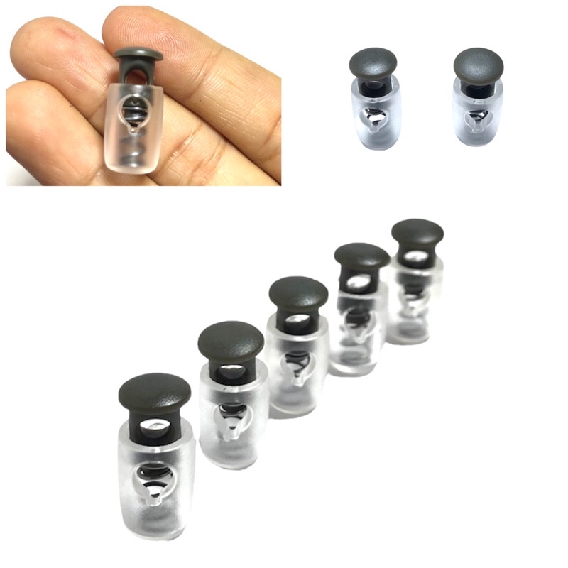 5 cái - Nút chặn nhựa trong siêu đẹp hàng xuất khẩu đẹp bền dùng trong thời trang, balo, túi xách, giày