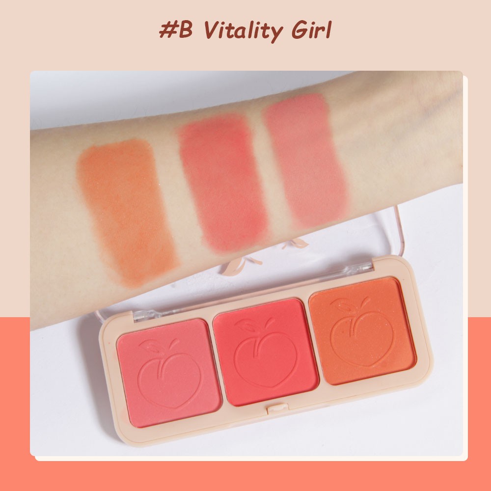 Phấn Má Hồng SANIYE Love Peach 3 Màu Xinh Xắn E0334 | BigBuy360 - bigbuy360.vn