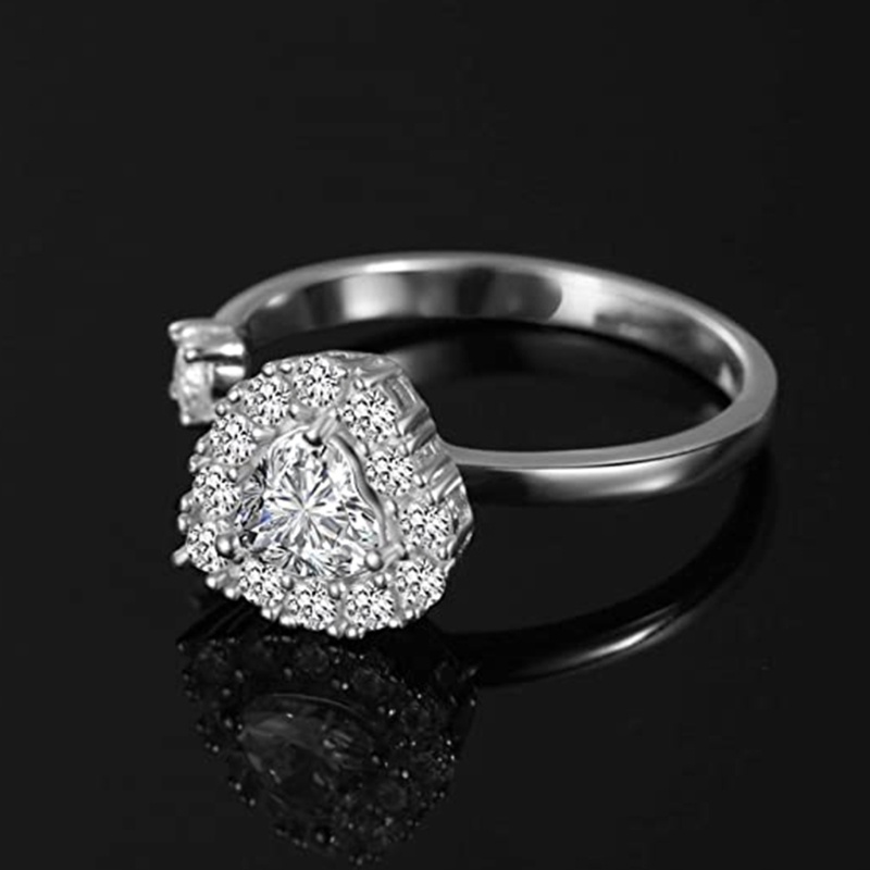 Nhẫn Hình Trái Tim Có Thể Điều Chỉnh Kích Cỡ Dành Cho Nữ