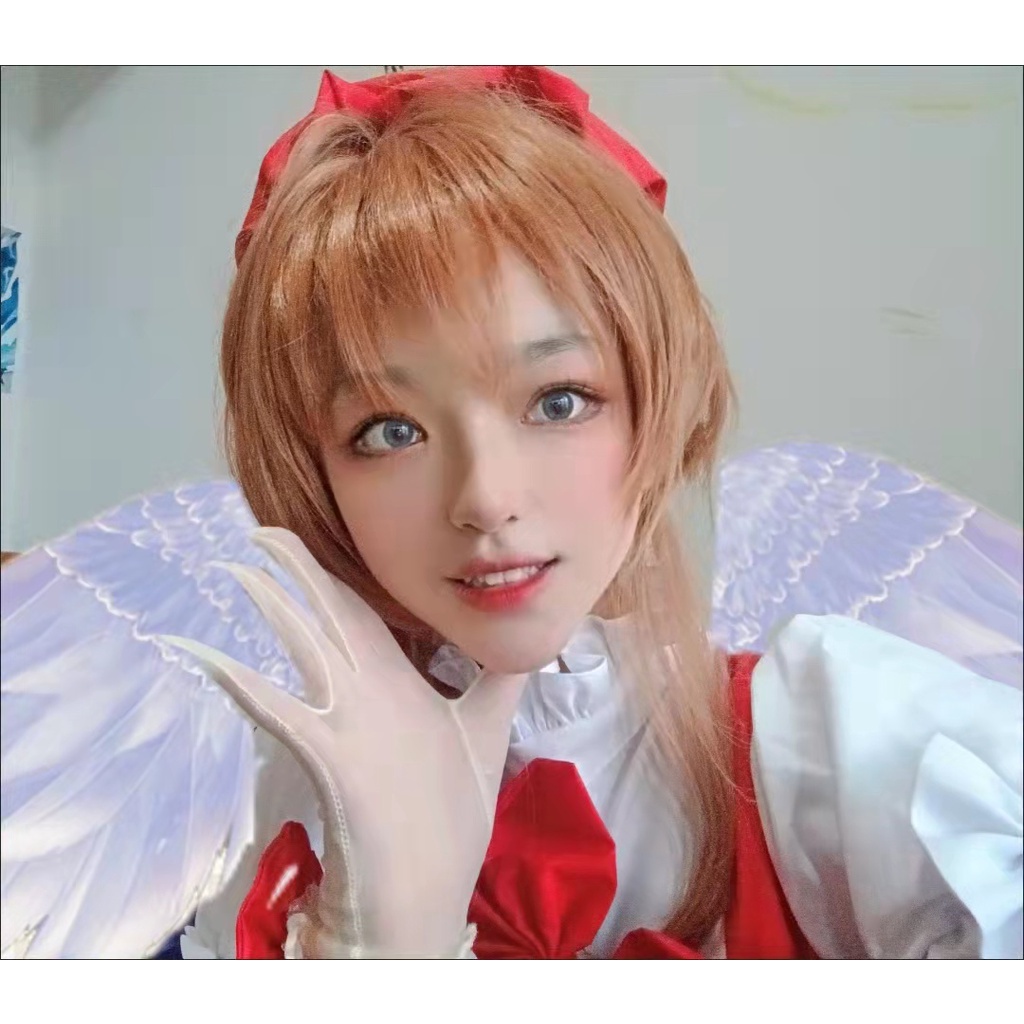 Tóc Giả Bằng Sợi Tổng Hợp Kháng Nhiệt Hóa Trang Nhân Vật Anime Sakura Kinomoto