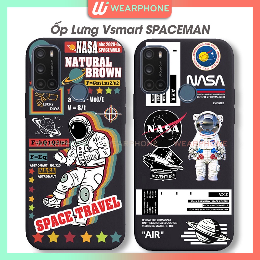 [Ốp VSMART] Ốp Lưng SPACE MAN cho Vsmart Star 5 Joy 4 Live 4 Star Joy 1 2 Plus Bee 3 Joy 3 Active 13 Plus Aris Dẻo ĐEN | BigBuy360 - bigbuy360.vn