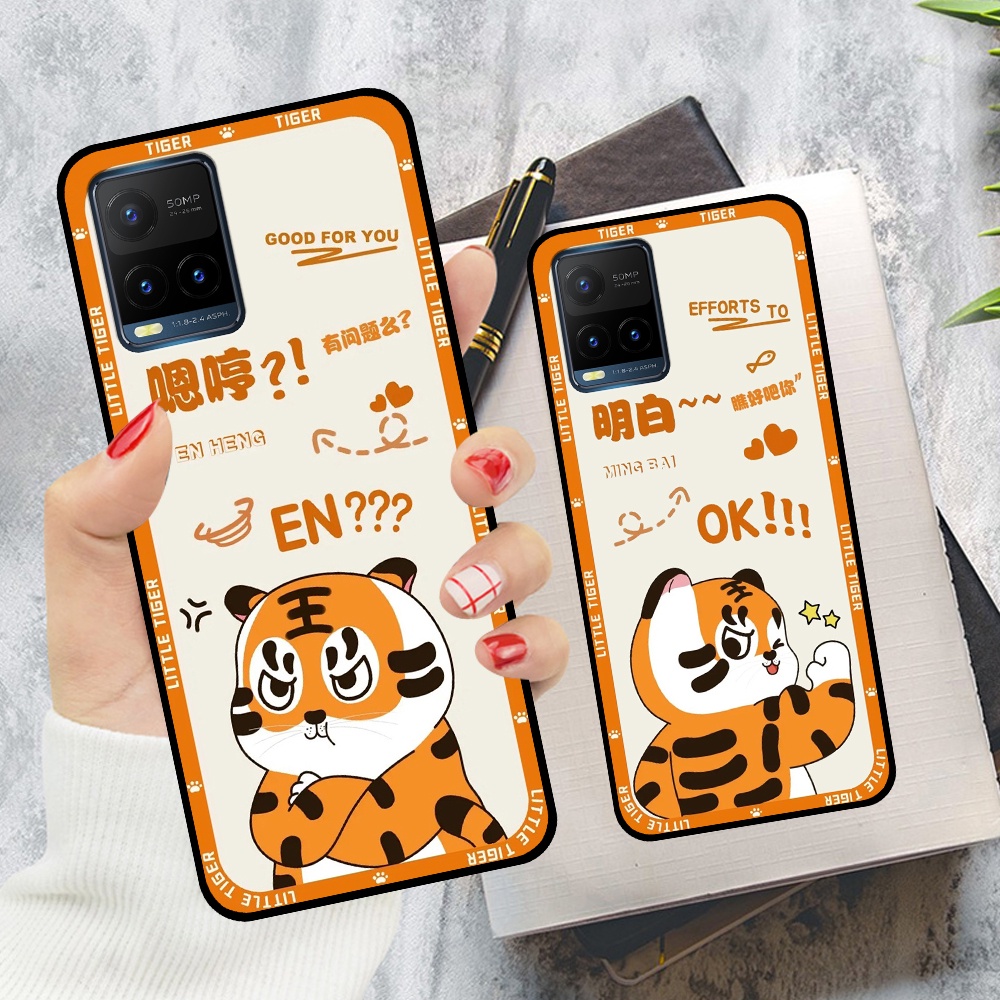 Ốp Vivo Y21 / Y21s / Y33s in hình cặp đôi doremon, hổ, khủng long dễ thương