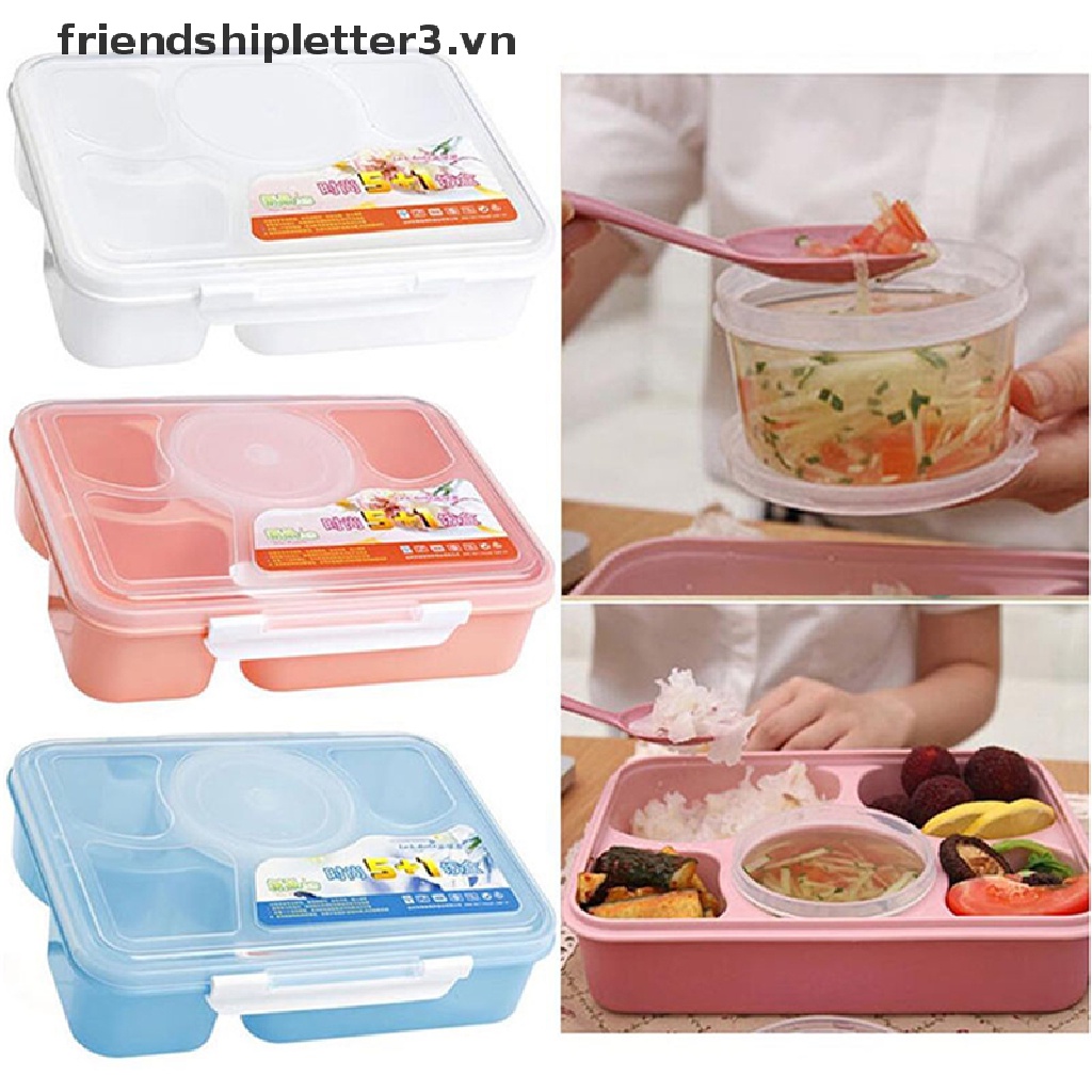 * * * Hộp cơm Bento * * * Mới + Muỗng Hộp Đựng Thực Phẩm Dùng Cho Lò Vi Sóng