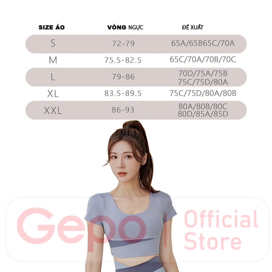 Áo Croptop Chuyên Tập Gym Yoga Có Miếng Đêm Ngực Ôm Sát Body GEPO GP206