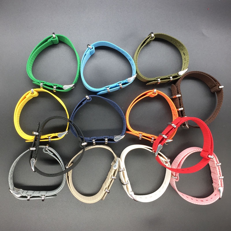 Dây Đeo Đồng Hồ Bằng Nylon Họa Tiết Kẻ Sọc 18mm 20mm 22mm Màu Đen / Trắng Thời Trang