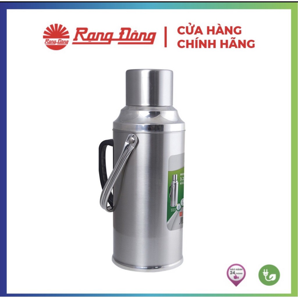 Phích INOX đựng nước nóng giữ nhiệt Rạng Đông 3,2 lít - RD3240 ST1