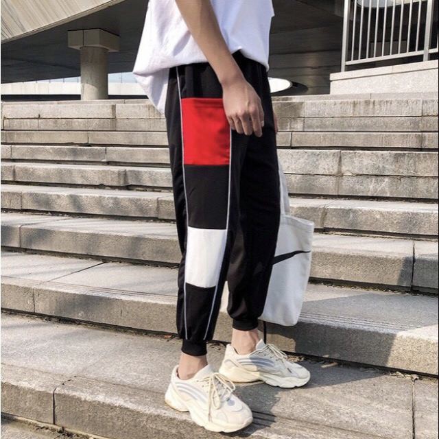 QUẦN SLIMLINE JOGGER PHỐI MÀU CÁCH ĐIỆU PHONG CÁCH CÁ TÍNH MỀM MÁT MÃ 9890098K