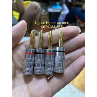 Jack rắc bắp chuối cắm loa hãng Gold và nhập khẩu hãng WIN mạ vàng 1U