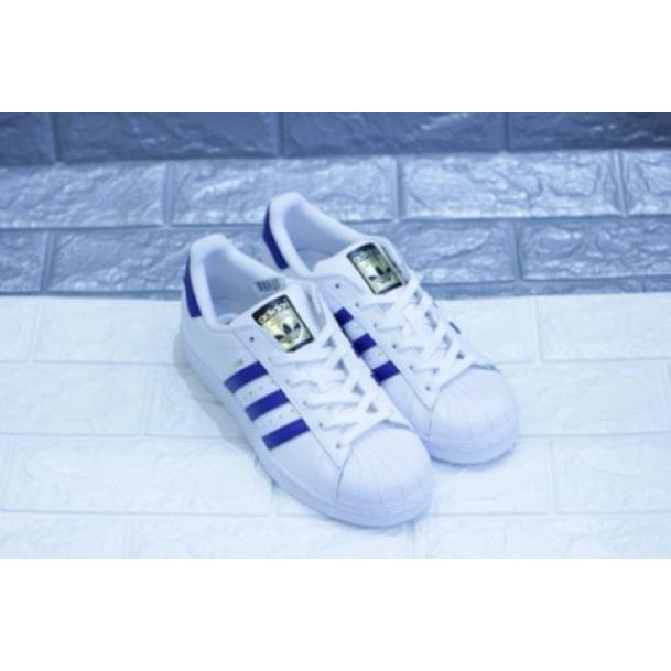 SẴN Giày Adidas Superstar xọc xanh tem vàng 100% chính hãng [hàng đẹp ] BH 2 Năm 2020 New Có Sẵn .