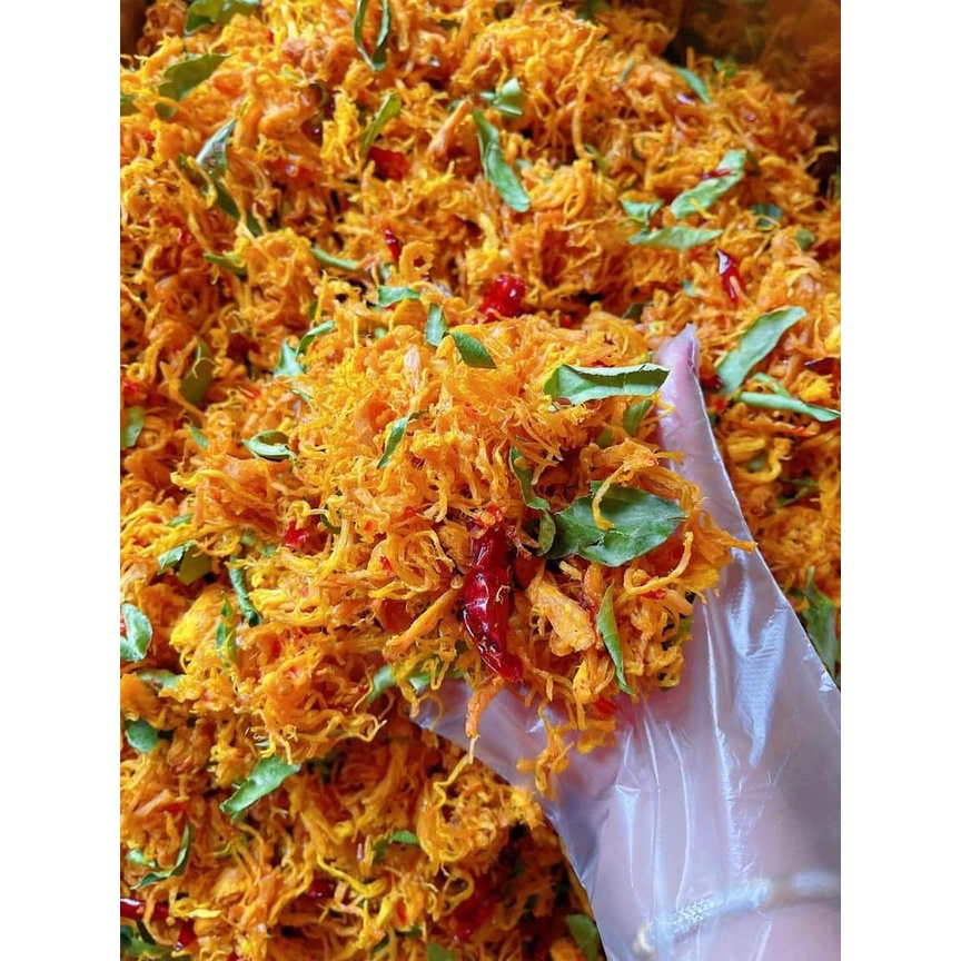 COMBO 3 HỘP PET CƠM CHÁY MẮM HÀNH MIX KHÔ GÀ LÁ CHANH XÉ CAY