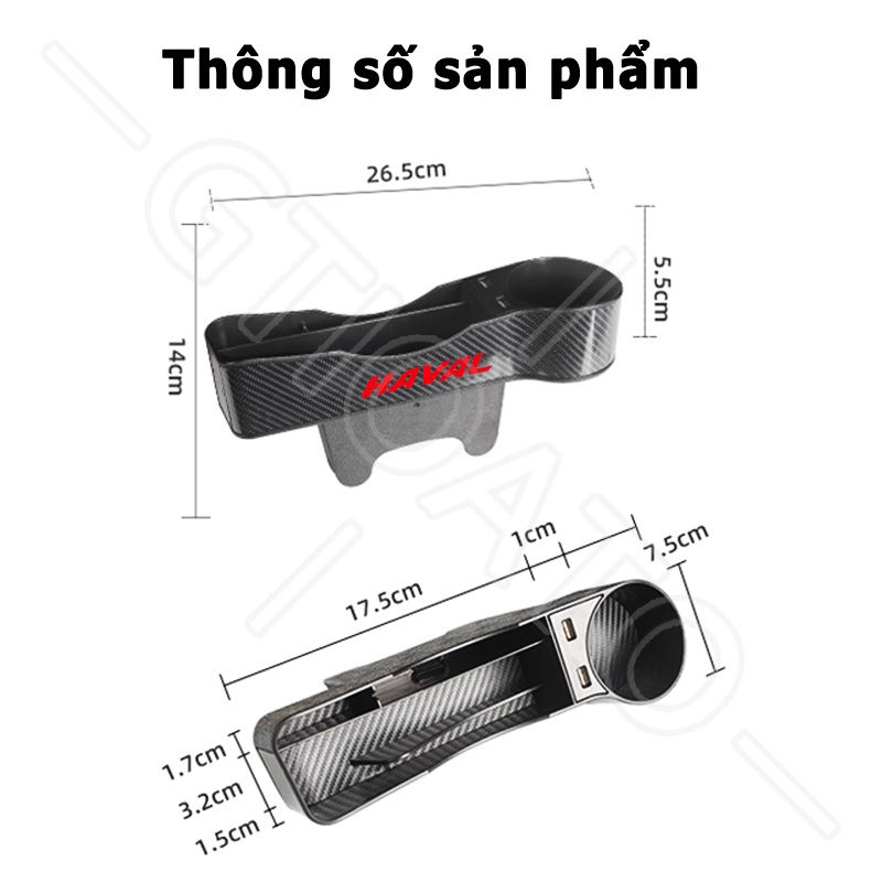 GTIOATO Khay Để Đồ Khe Ghế Ô Tô Khay ĐựNg Đồ Ô Tô Khay Đựng Đồ Đa Năng Cắm Khe Ghế Xe Sợi Carbon Khay Đựng Đồ Khe Ghế Ô Tô Đồ Đa Năng Cắm Khe Ghế Ô Tô Phụ KiệN Ô Tô Cho Haval H6 Jolion