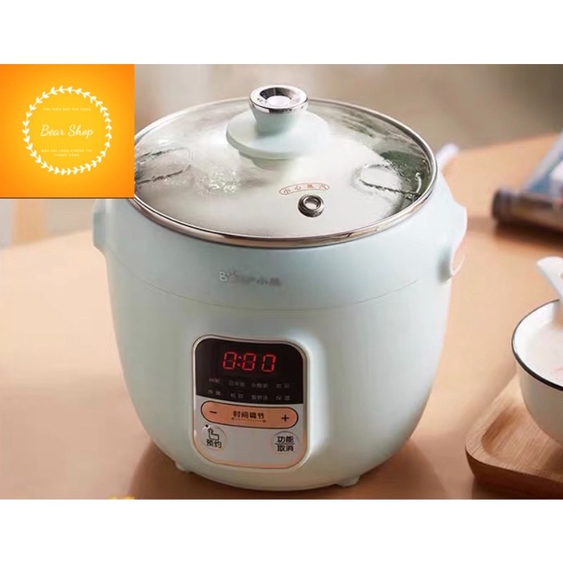 Nồi hầm cháo chậm chính hãng BEAR nội địa dung tích 1L,có quai chống bỏng