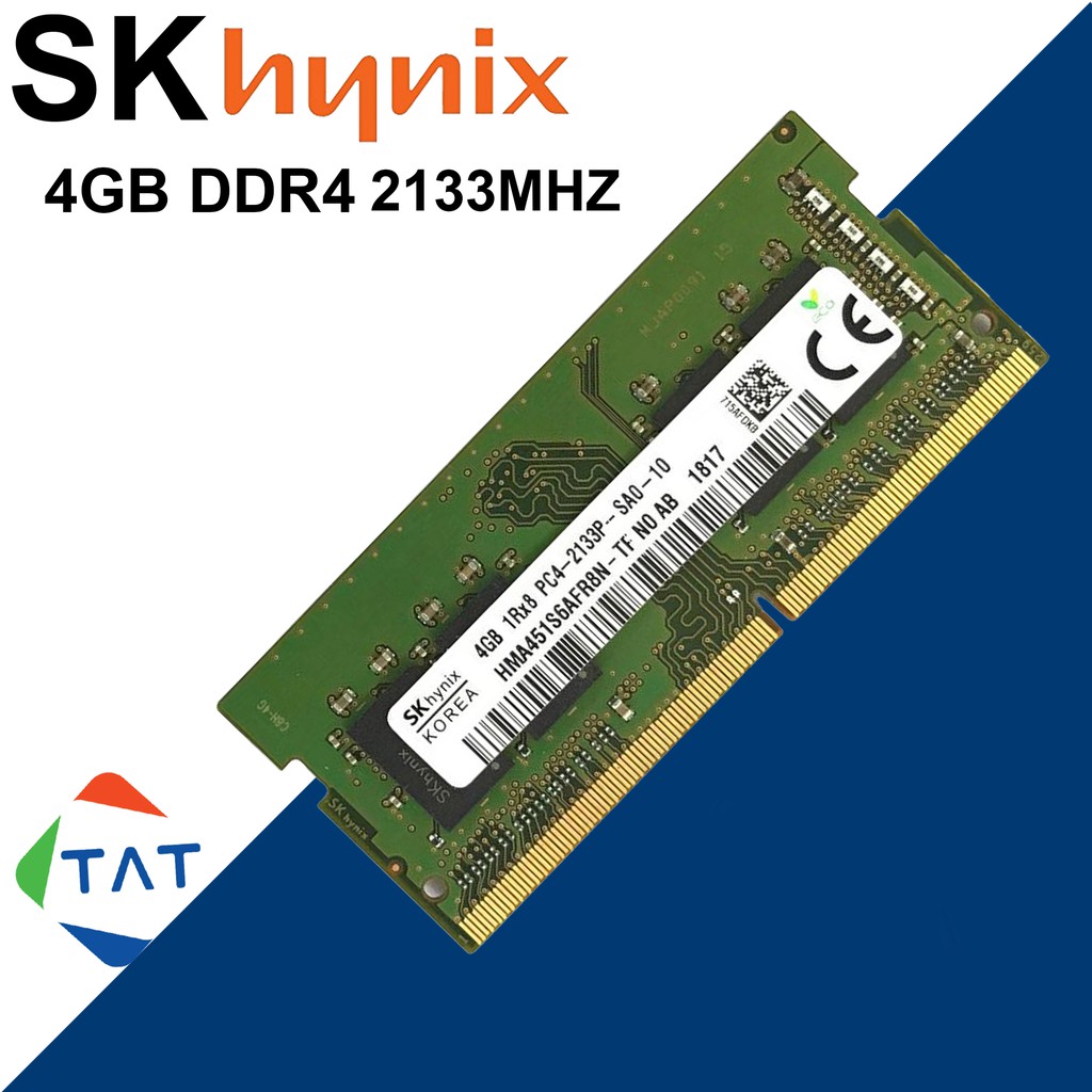 Ram Laptop 4GB DDR4 2133MHz Hynix Samsung Kingston Chính Hãng