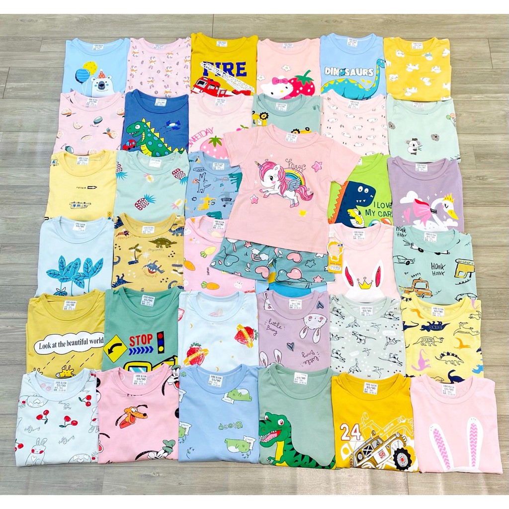 Bộ cotton cho bé yêu xuất Hàn Size Đại (85,90,95)