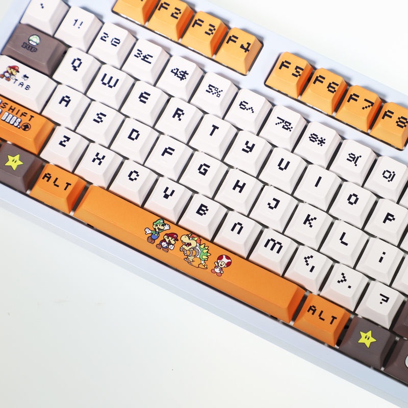 Mario keycap Super Mario Bros. theme keycap Nintendo PS5 Phim hoạt hình Anime PBT Dye thăng hoa bàn phím cơ học keycaps