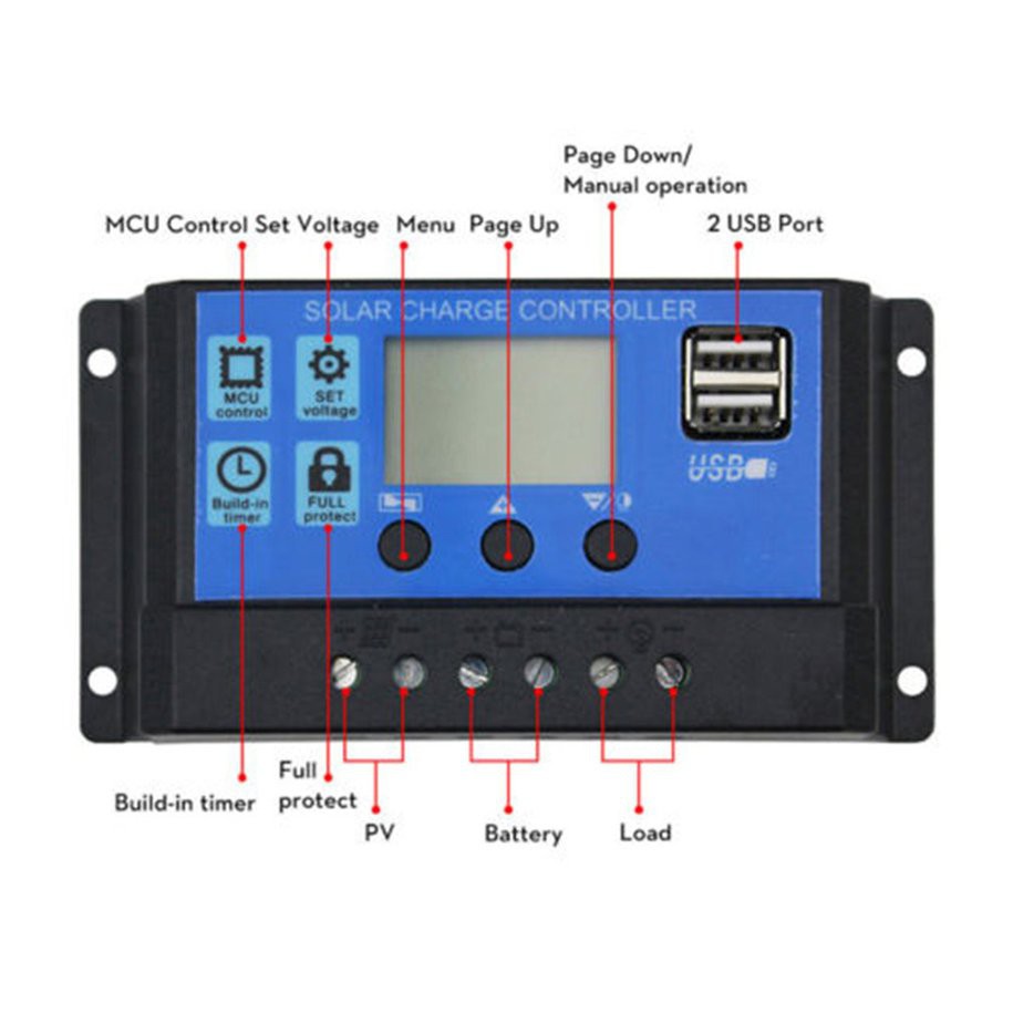 Bộ điều khiển sạc năng lượng mặt trời 12V 30A chất lượng cao