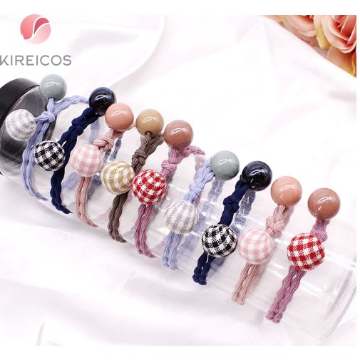 Dây cột tóc hạt caro Hàn Quốc