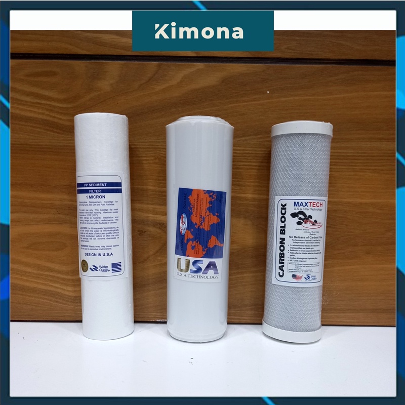 Bộ Ba Lõi Lọc Nước 1,2,3 Cao Cấp Dùng Cho Máy Lọc Nước RO --- Bộ Lõi 123