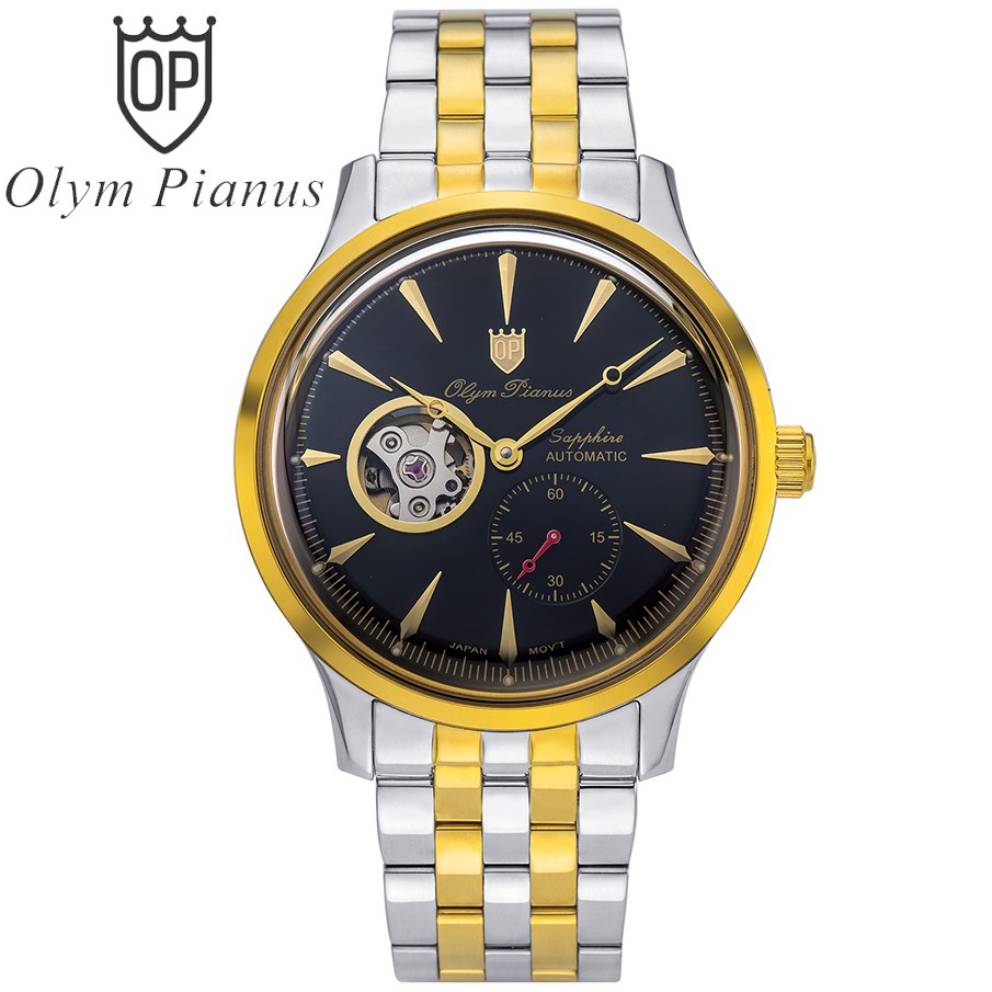 Đồng hồ nam dây kim loại Automatic Olym Pianus OP99141-77 OP99141-77AGSK đen