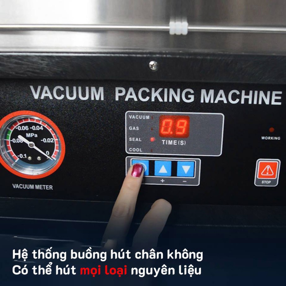 Máy hút chân không công nghiệp VCC02. Hút hàn tốc độ cao, hút mọi loại túi, tiết kiệm điện. Thương hiệu SGE Thailand!! f