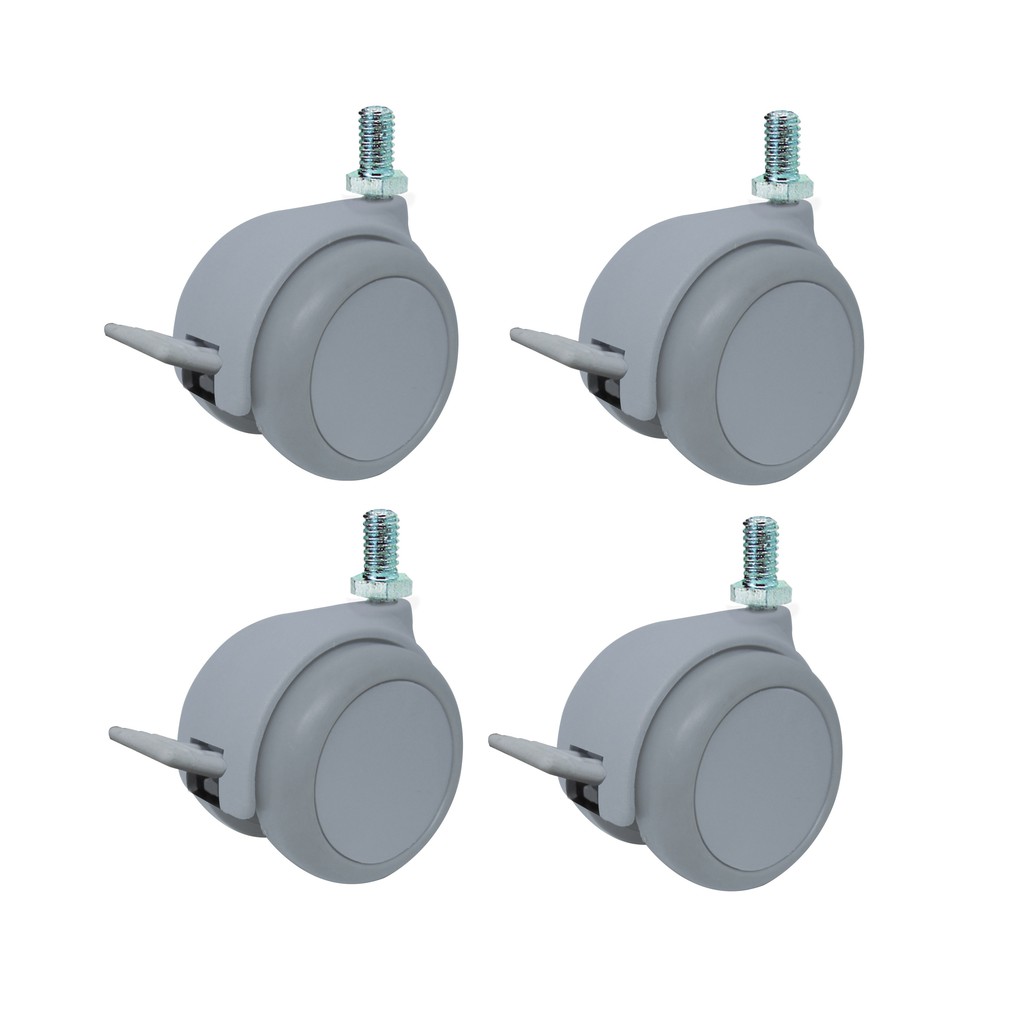 Bộ 4 bánh xe nội thất cao cấp - Cọc Vít Xoay Có Khóa Happy Move Thái Lan (màu xám) | BigBuy360 - bigbuy360.vn