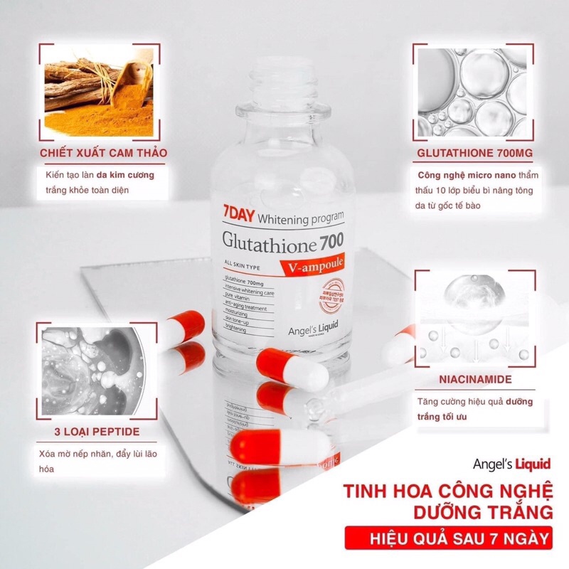 Serum Angel’s Liquid7 Day Whitening Program Glutathione 700