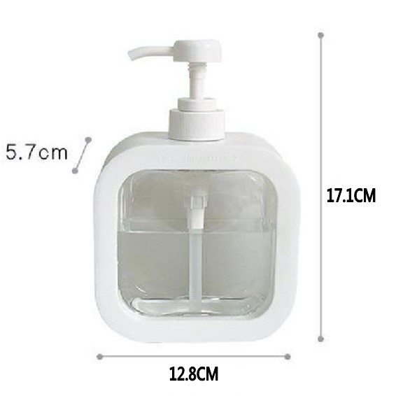 Chai rỗng hình vuông cỡ lớn 500ml thiết kế đơn giản dễ thương