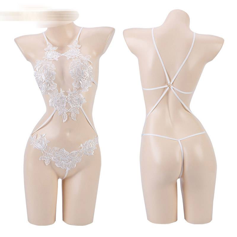 Bộ Đồ Ngủ Liền Thân Thêu Hoa Quyến Rũ Dành Cho Nữ