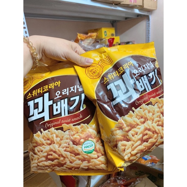 Snack Quẩy Xoắn Hàn Quốc Original siêu to 285g