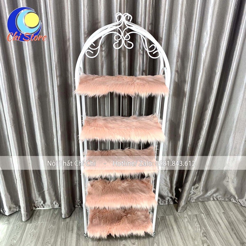 Kệ Trang Trí Hình Lồng Chim, Kệ Vuông Cổ Điển Sơn Tĩnh Điện Sang Chảnh
